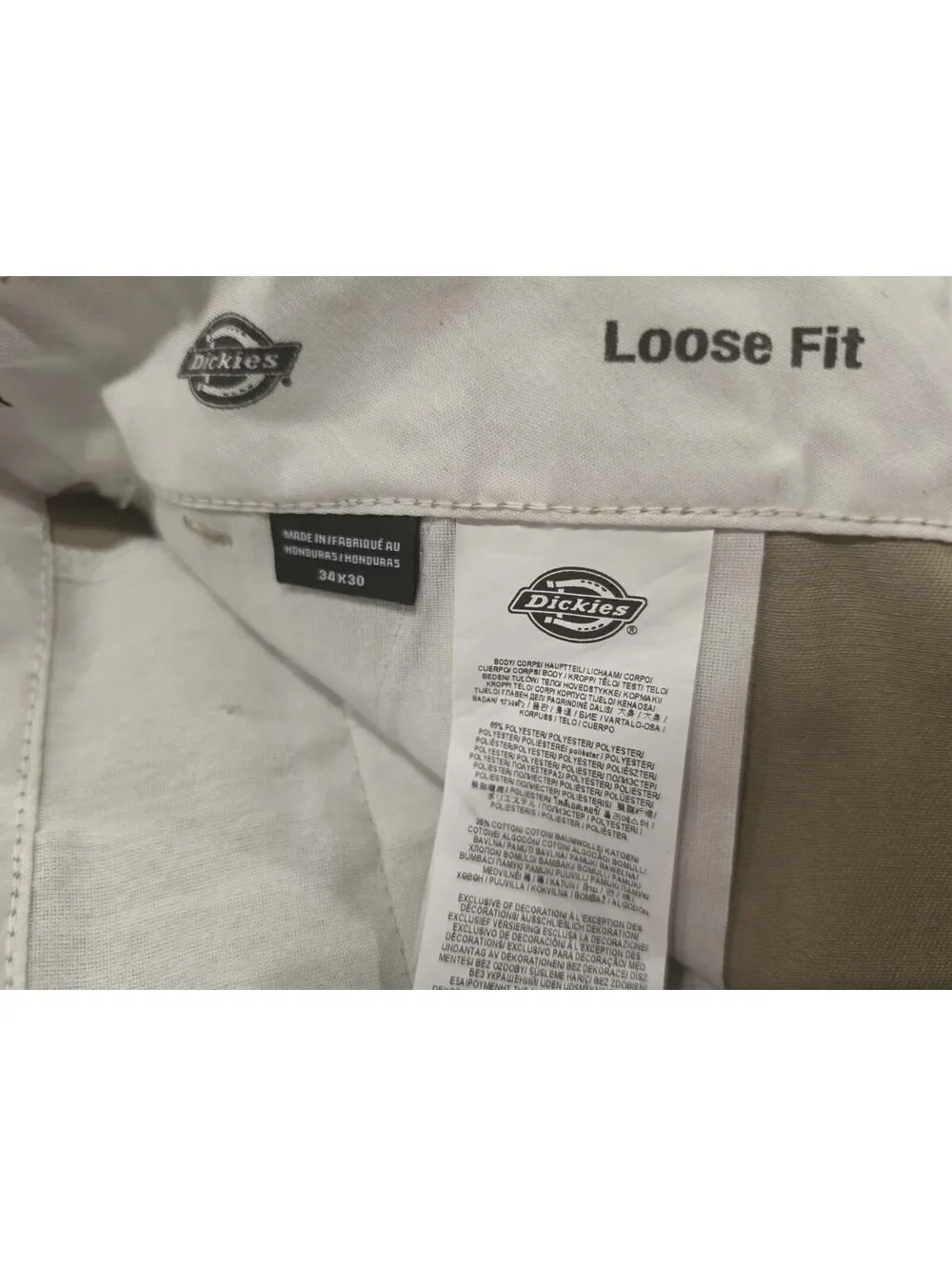 Dickies Loose Fit Khaki Work Pants 34x30